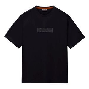 Napapijri Mens Box Logo T-Shirt / Black/White